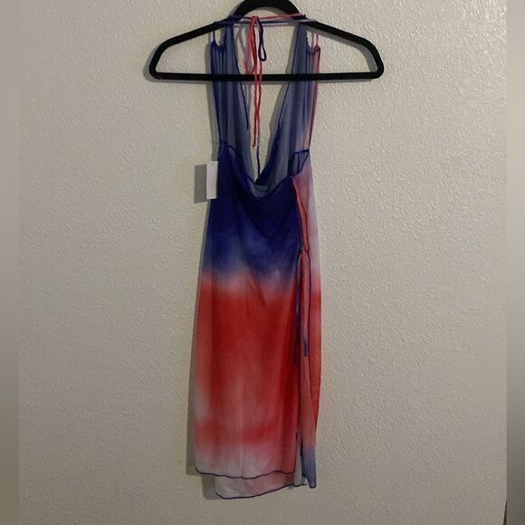 NWT- Gabrielle Union- red white and blue mesh bathing suit cover- Size Medium - Picture 4 of 8